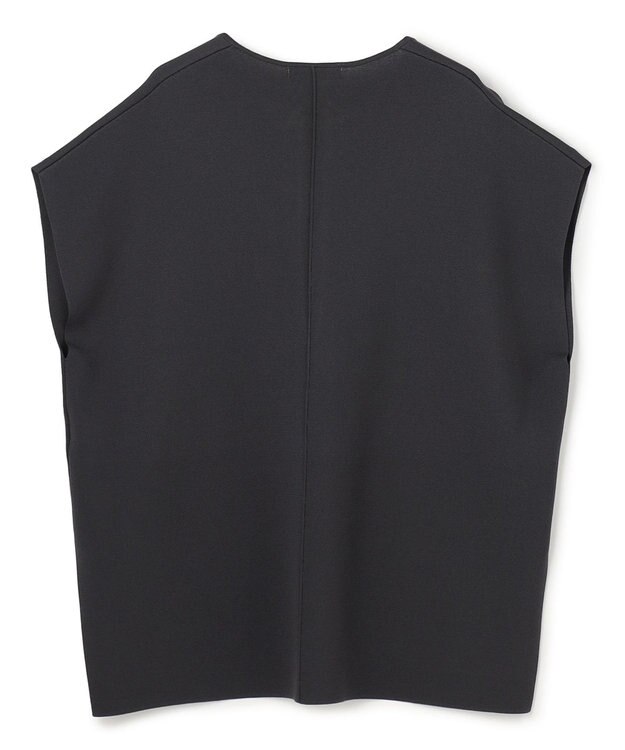 UNFILO L 【WEB限定カラー】スゴ機能美ニット キーネック ジレ チャコール