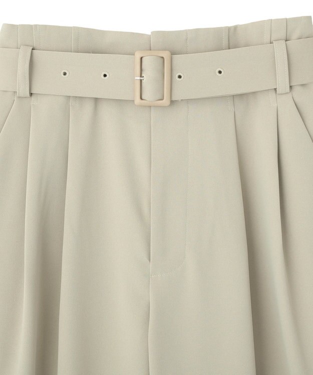 CRAFT STANDARD BOUTIQUE ハイウェストベルトワイドパンツ Light Beige