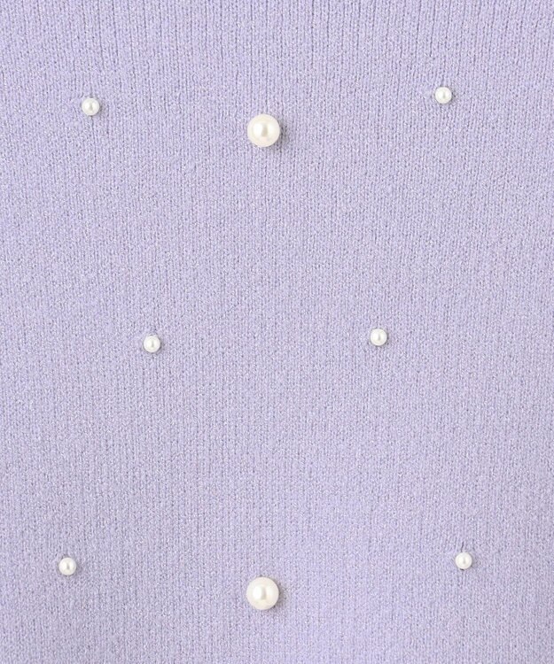 ANY SIS 【洗える】パール調ディテール ニット ラベンダー