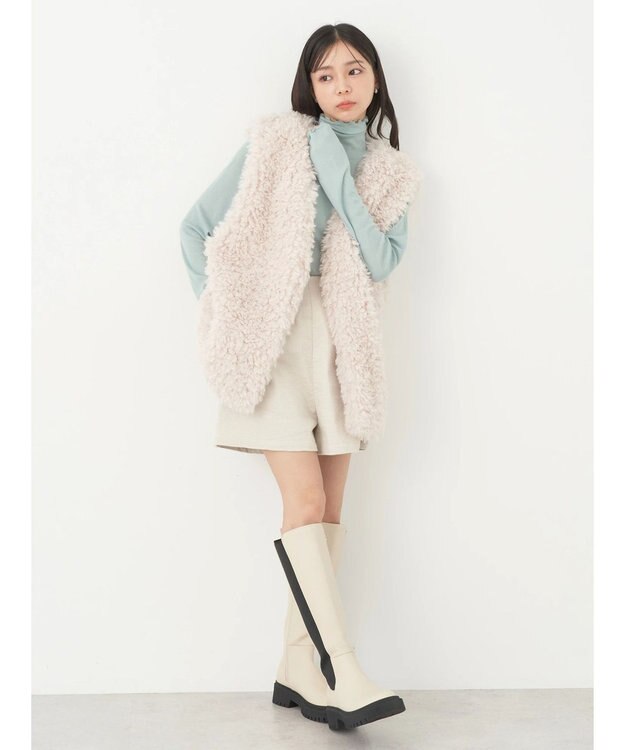 earth music&ecology シアータートルネックプルオーバー Mint