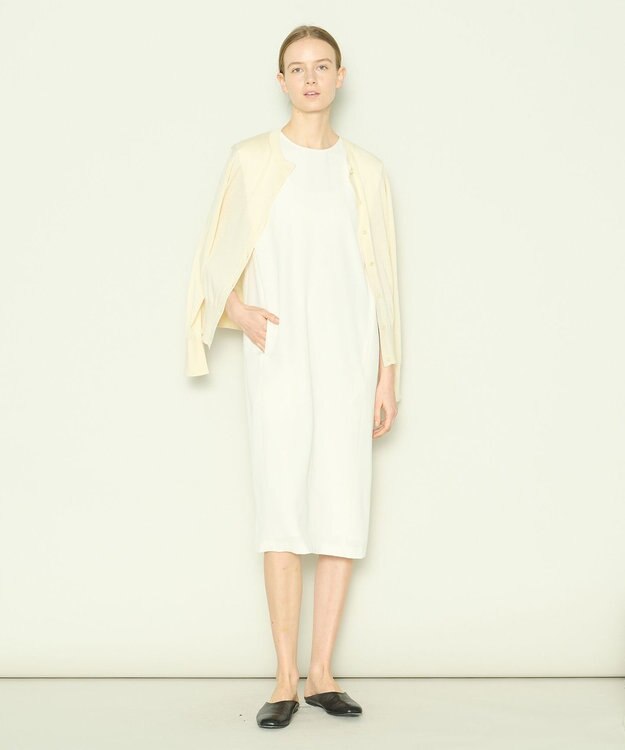 JOSEPH 【洗える】スムースジョーゼット　ドレス Ivory