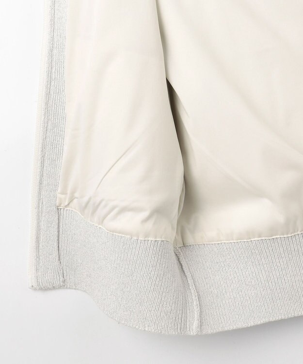 23区GOLF 【WOMEN】ラメケーブルジップアップカーディガン　防風裏地付き ホワイト系