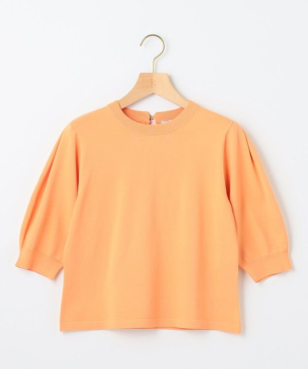 組曲 【アンサンブル対応】ブーケカラー6分袖ニット オレンジ系