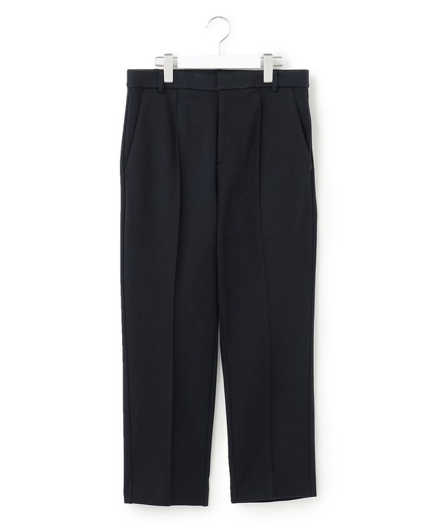 23区 L 【Lサイズ限定】ソフトストレッチポンチ テーパードパンツ ネイビー系