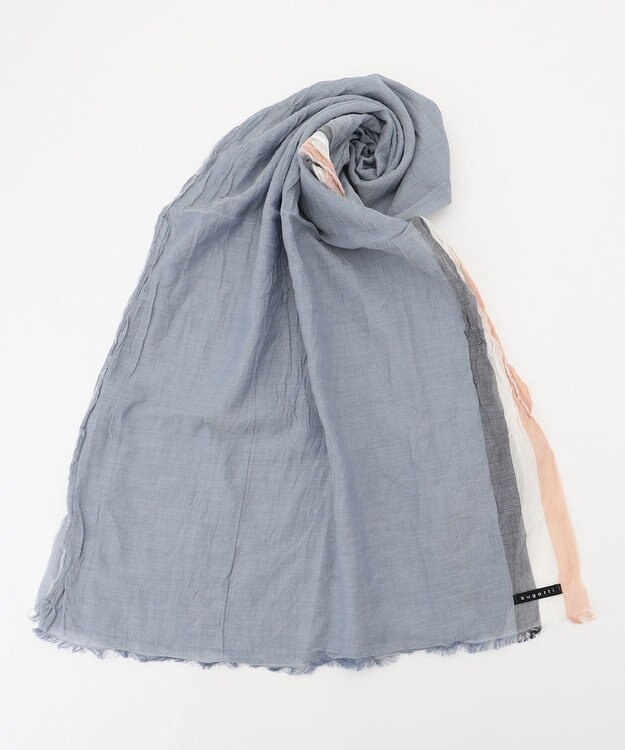 JOSEPH ABBOUD 【V.FRAAS】マルチストライプ ストール ネイビー系1