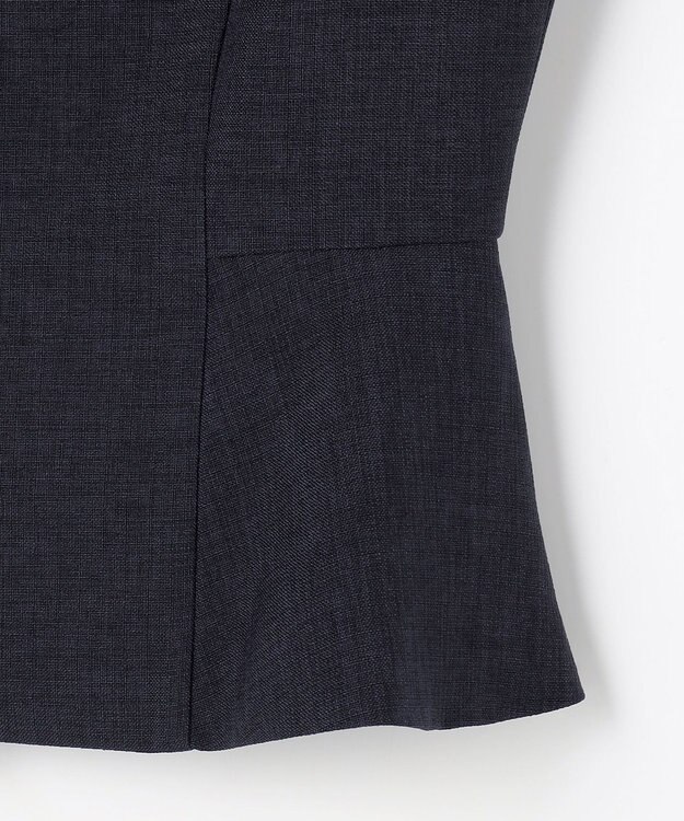 Feroux 【先行予約】パール釦ペプラムジャケット×スカート セットアップ ネイビー系