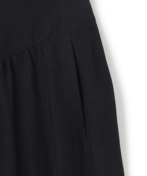 BEIGE， BERNARD / リネン混 ゴールドジップ ハイウエススカート Black