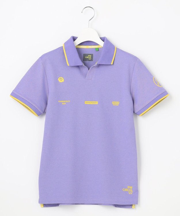 PW CIRCULUS 【WOMEN】【吸汗速乾/ストレッチ/UVケア】ベーシックカノコ スキッパー ポロシャツ ゴルフウェア レディース ラベンダー