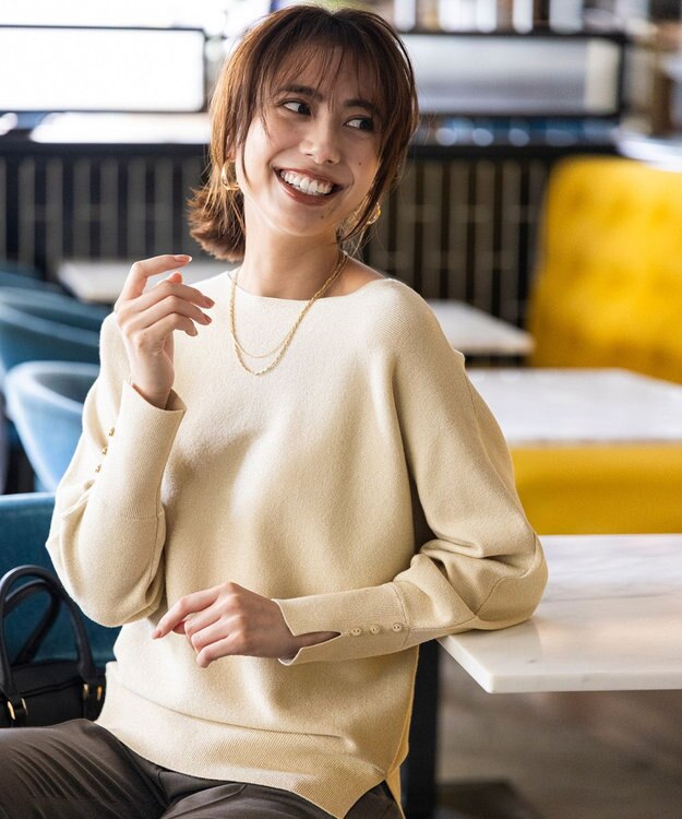 ANY SIS L CICA加工 ビューティドルマン ニット シャンパン