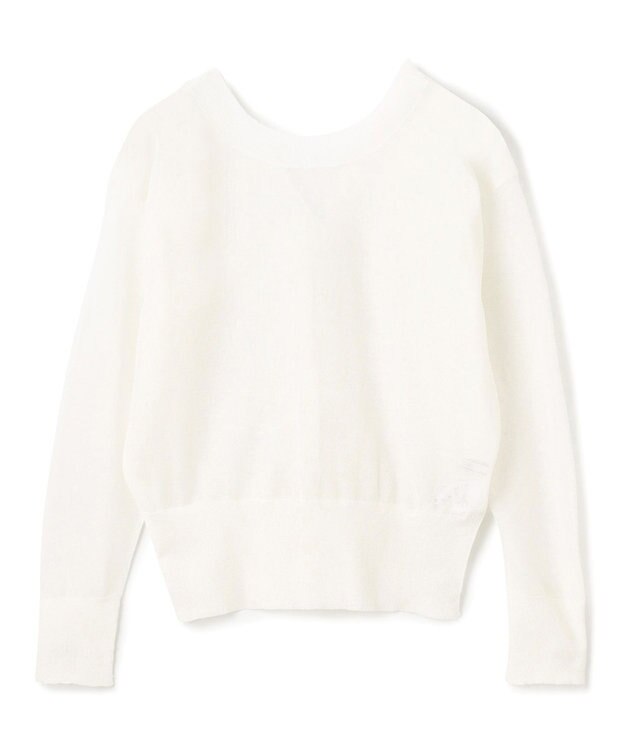 BEIGE， 【洗える・Oggi 7月号掲載】LUPINUS / 前後2WAYシアーニットカーディガン Ecru