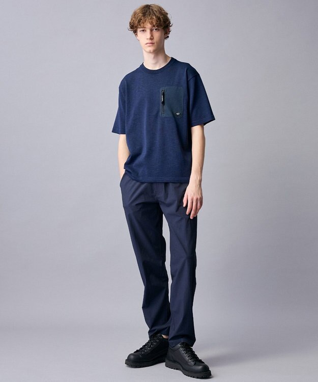 JOSEPH ABBOUD MOUNTAIN 【サステイナブル】オーガニックコットンアセテート ニットＴシャツ ネイビー系