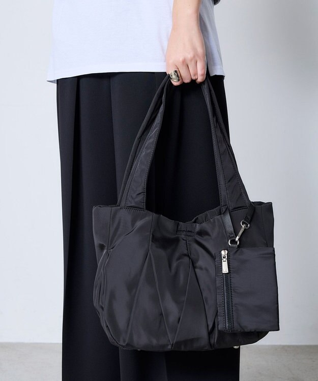 MioFIRANO HERRINGBONE J001 トートバッグ マルチケース付き はっ水 BLACK