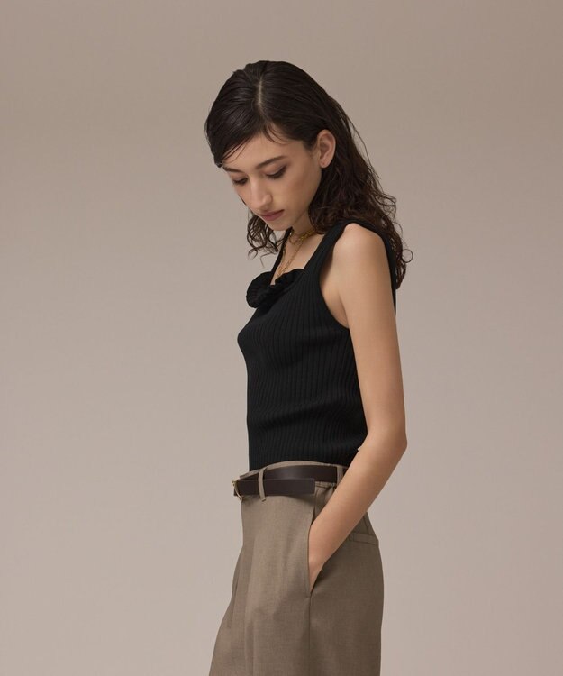 GRACE CONTINENTAL ボリュームバックルベルト ダークブラウン