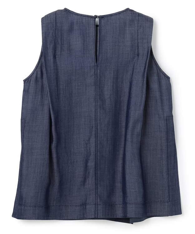 uncrave リヨセルデニム ノースリーブブラウス インディゴ