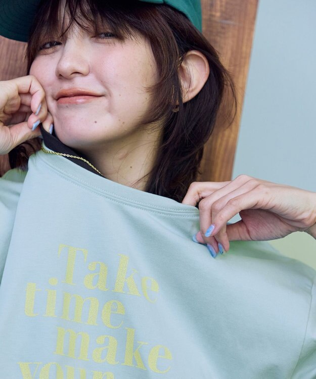 ANY ANYファンクションロゴTシャツ ライトブルー