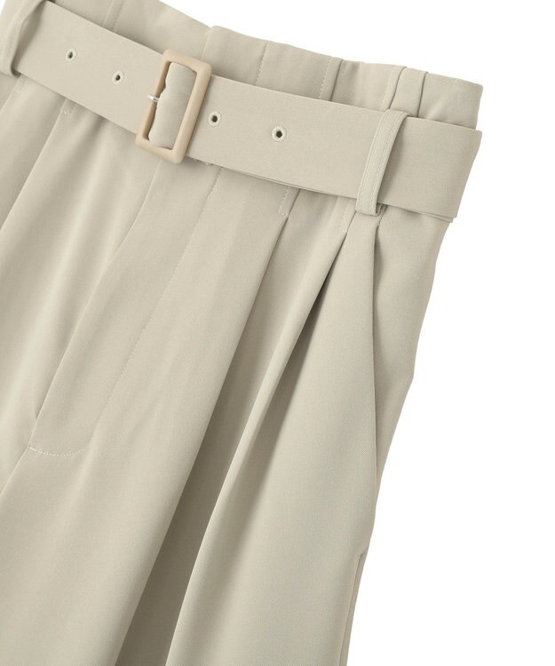 CRAFT STANDARD BOUTIQUE ハイウェストベルトワイドパンツ Light Beige