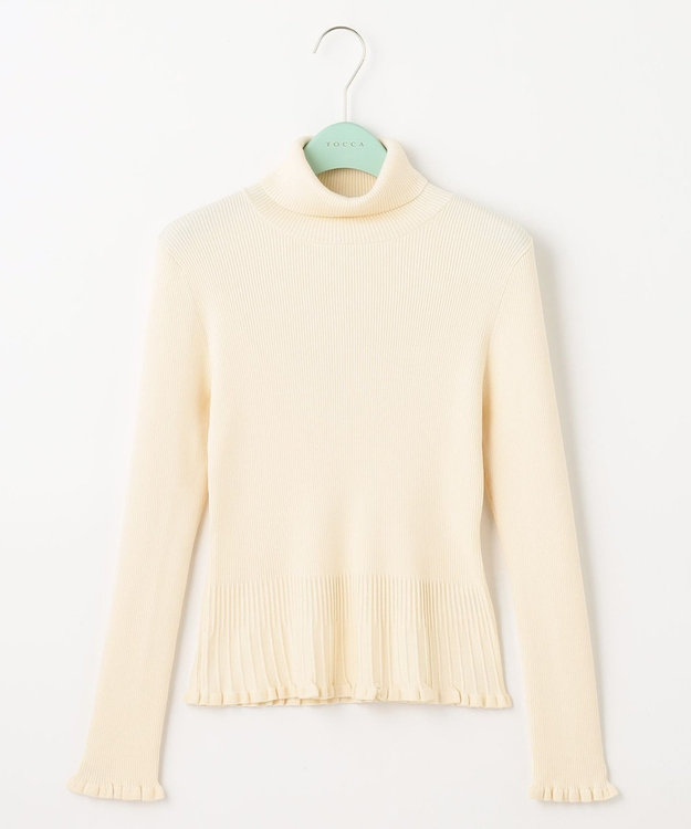 TOCCA 【洗える！】RESONATE タートルネックプルオーバー アイボリー系