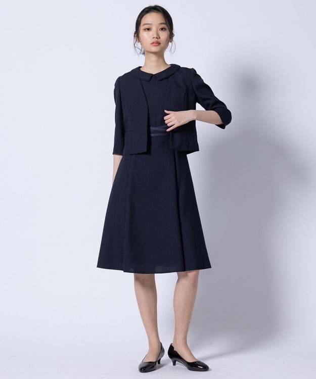 TOCCA 【消臭】BRIGHT LUMINOUS 七分袖ジャケット ネイビー系