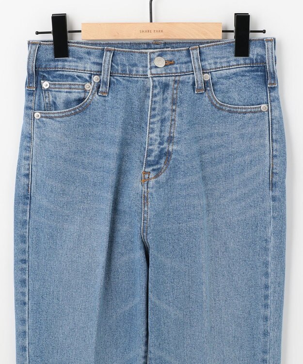 SHARE PARK LADIES センタープレスストレートデニム インディゴ
