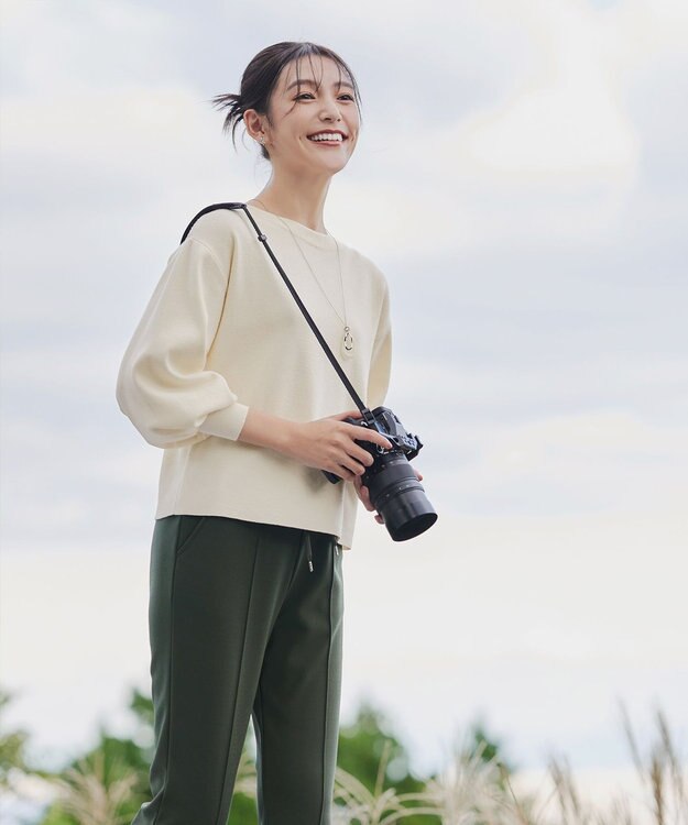 Tiaclasse 【安田美沙子さん着用・新色追加・洗える】ボリュームパフスリーブニット オフホワイト