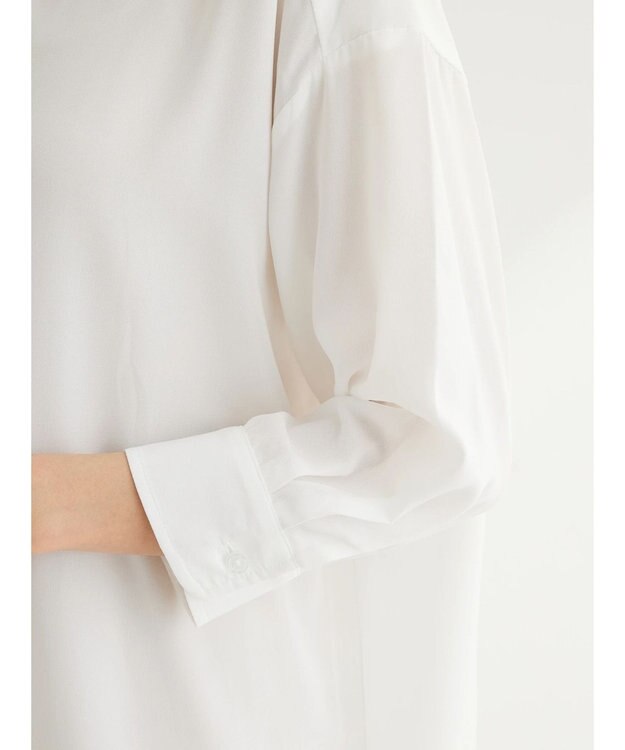 Green Parks ＳＥＴ２点Ｖネックベスト＋７分袖ミディシャツワンピース Beige