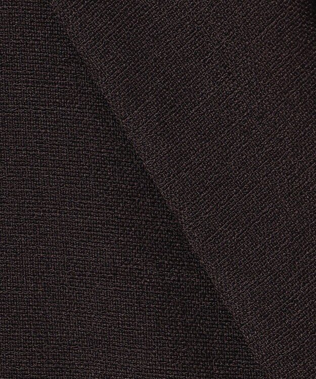 自由区 S 【セットアップ対応】リネンライクシンセティックショート ジャケット ダークブラウン