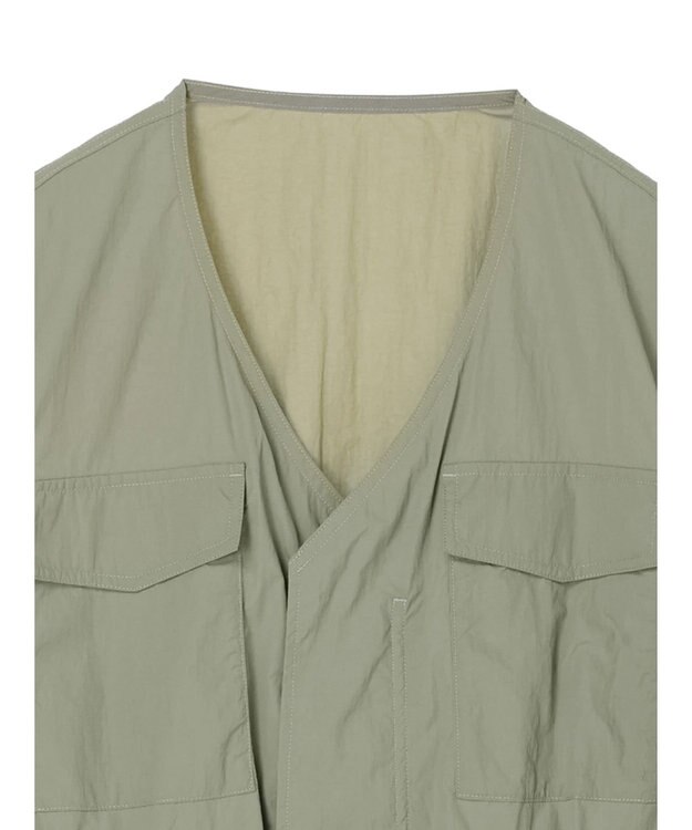 earth music&ecology ドロストコードジレ Khaki