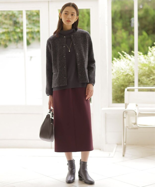 J.PRESS LADIES ベルト ショート ブーツ グレー系