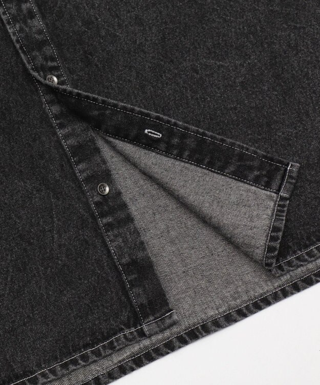 WEGO 【ユニセックス着用ITEM/MLサイズ展開】グラフィックデニムシャツ（LS） デニムブラックソノタ