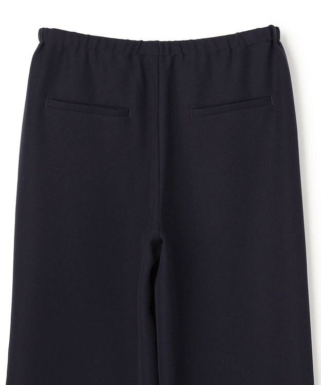 UNFILO 【ウエストゴム/セレモニー】ドライダブルクロス イージー ワイドパンツ ネイビー
