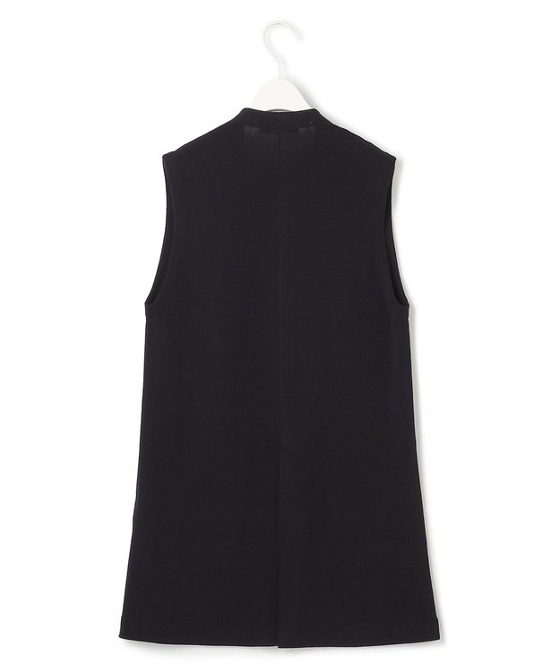 ICB 【洗える】ドライコットンアセテート ニットジレ ブラック系