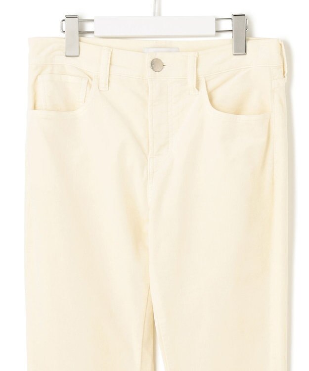 23区 【洗える】23区DENIM ベルベットストレッチ スキニーパンツ オフホワイト