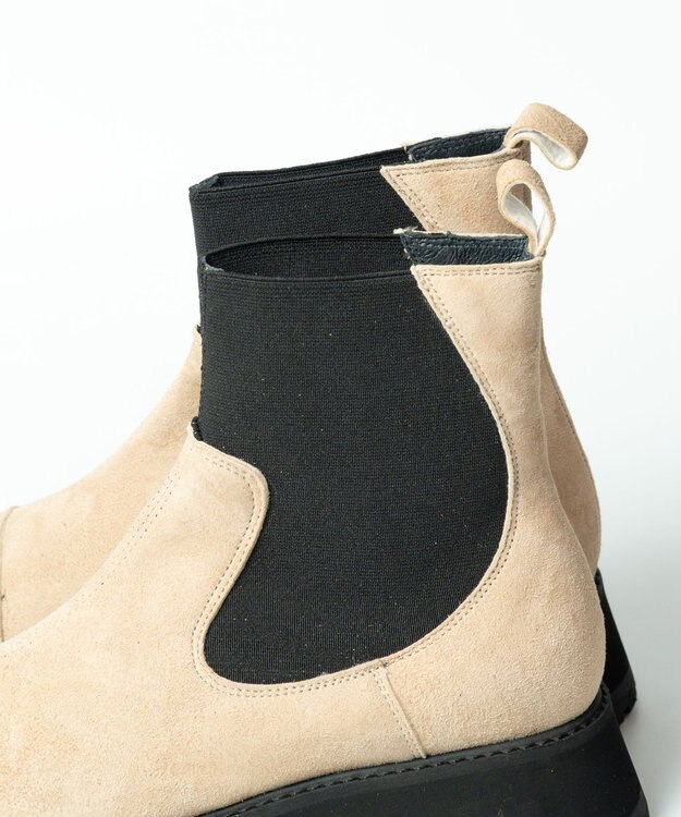 BONTRE 【BONTRE/ボントレ】センターシーム厚底ブーツ ベージュ