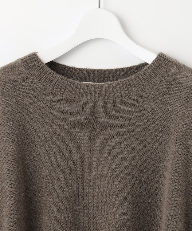 自由区 ポンチョニット ブラウン系