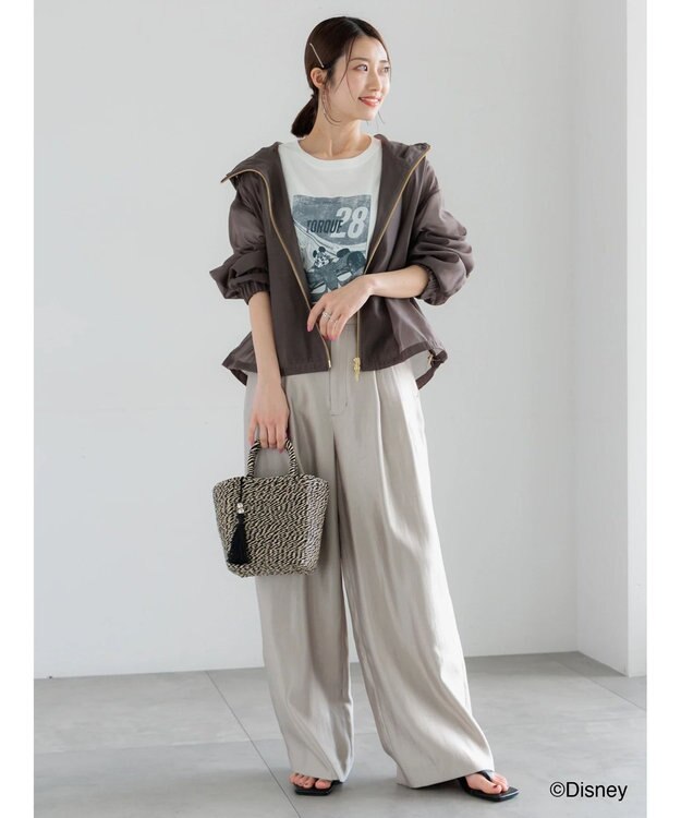 Te chichi 【Disney】MICKEY/フロントプリントTシャツ ブラック