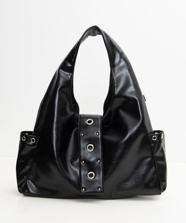 WEGO ハトメデザインワンハンドルトート ブラック