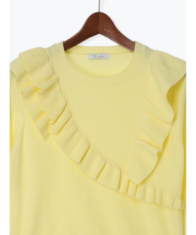 Te chichi 【Atelier Bonheur】イレギュラーフリルニットプルオーバー《2025winter catalog item》 イエロー