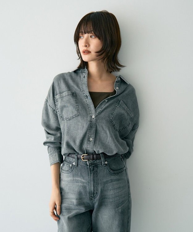 YECCA VECCA 2wayスクエアリブタンクトップ Brown