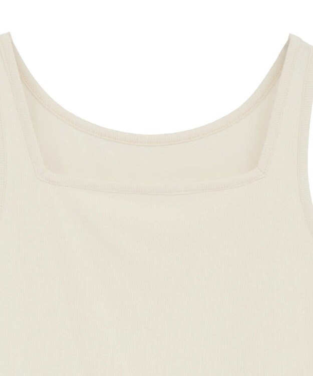 YECCA VECCA 2wayスクエアリブタンクトップ Ivory
