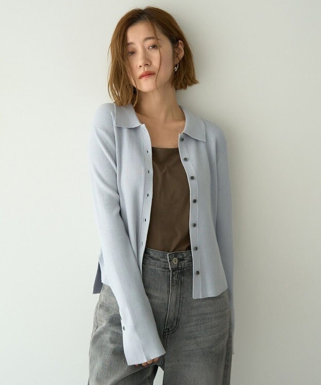 YECCA VECCA 2wayスクエアリブタンクトップ Brown