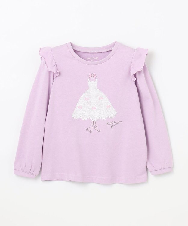 ANY KIDS 【WEB限定】7daysプリントTシャツ ラベンダー×ドレス