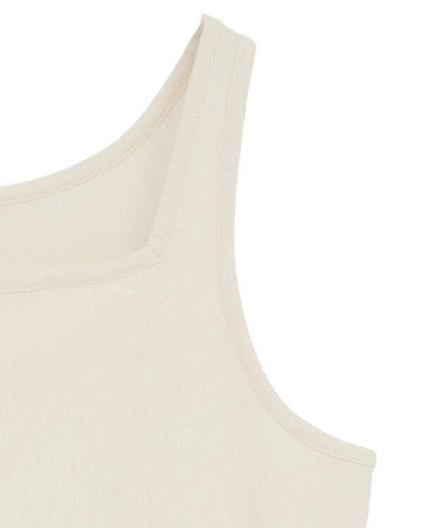 YECCA VECCA 2wayスクエアリブタンクトップ Ivory