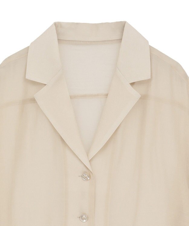 earth music&ecology シアーショートシャツ Light Beige
