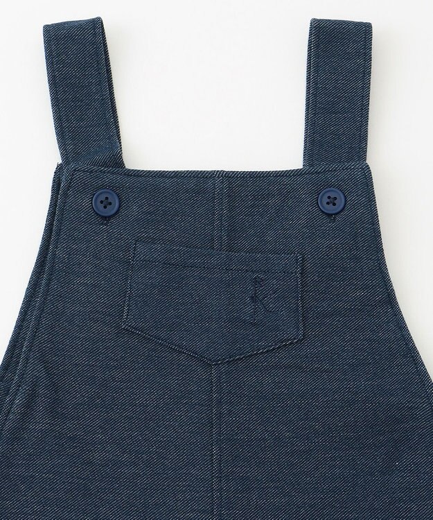 組曲 KIDS 【80-90cm】Check 半袖オーバーオール ネイビー系5