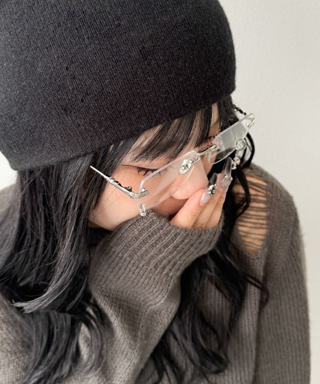 WEGO レンズチャームリムレスアイウェア 柄3