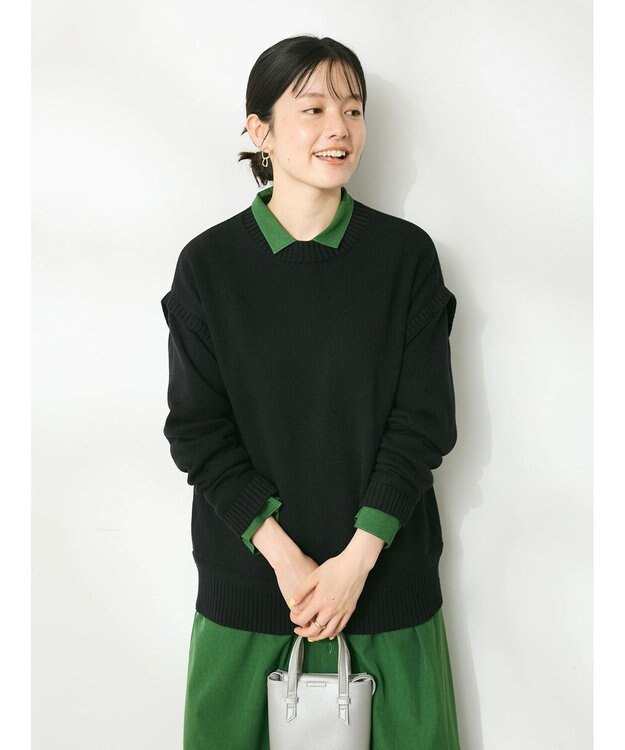 CRAFT STANDARD BOUTIQUE ガンジーニットプルオーバー Black