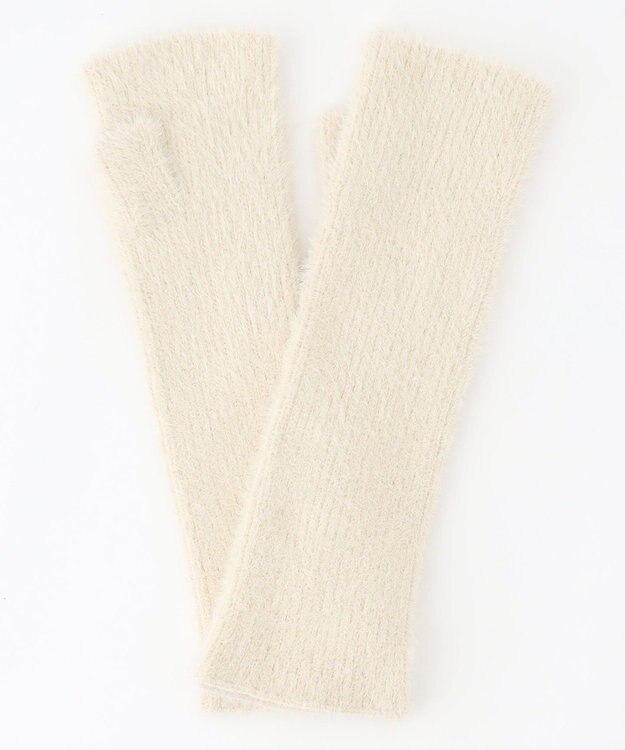 ANY SIS 【WEB＋一部店舗限定】シャギー ハンドウォーマー アイボリー