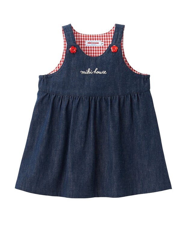 MIKI HOUSE HOT BISCUITS 【ミキハウス】 ジャンパースカートギフトセット【BOX付き】 赤