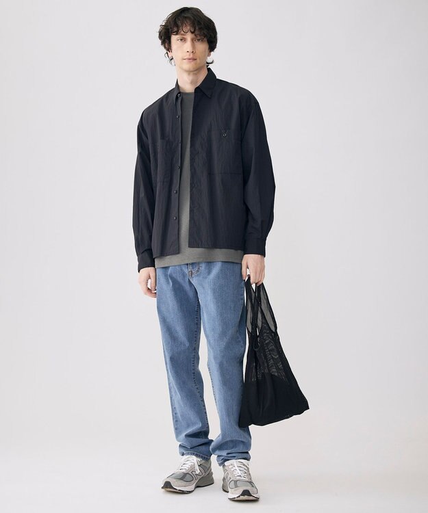 UNFILO MENS 耐久撥水 ライトシャツ ネイビー