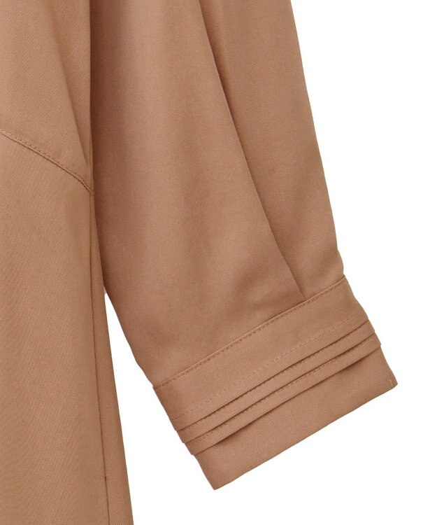 YECCA VECCA タックデザインシャツワンピース Camel